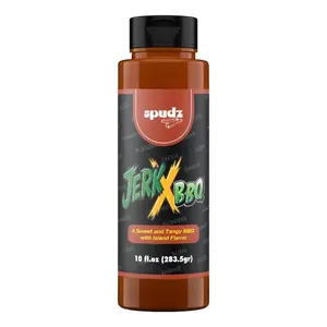 SpudzNY JerkBBQ Honey Blend, Spicy Caribbean Peppers Flavor, US-Made Cooking Essential for Staple Food Prep