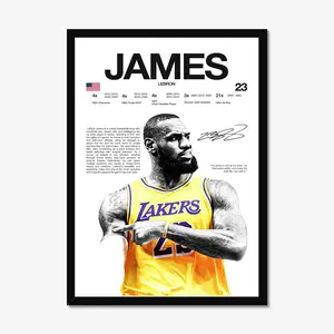 LeBron James Hardline Series Poster - Basketball Legend Wall Art - Modern Aesthetic Decor - Gift for Him [UNFRAMED]