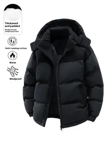 Men's Winter Corduroy Jacket with Detachable Hat, Fashionable Casual Loose Fit Sportswear, Large Pocket Design, Stylish Outerwear Coats