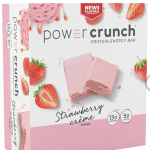 Protein Energy Bar Strawberry Creme 13g Protein 5g Sugar 1.4 oz 12 Count New Flavor