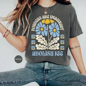 [Sale off up to 50%] Abolish ICE Shirt Comfort Colors Abolish Ice, Human Rights Shirt, Liberal Activist Shirts, Anti Trump Floral Shirt, Social Justice, Protest