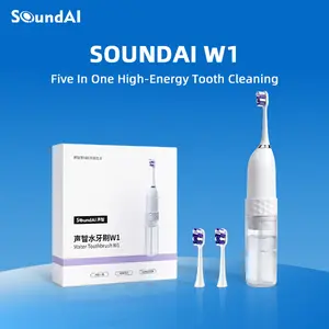 SoundAI W1 2-in-1 Water Flosser & Sonic Toothbrush, Portable Electric Toothbrush with Built-in Water Flosser, UV Sterilization, IPX7 Waterproof, Travel-Ready Oral Care Kit