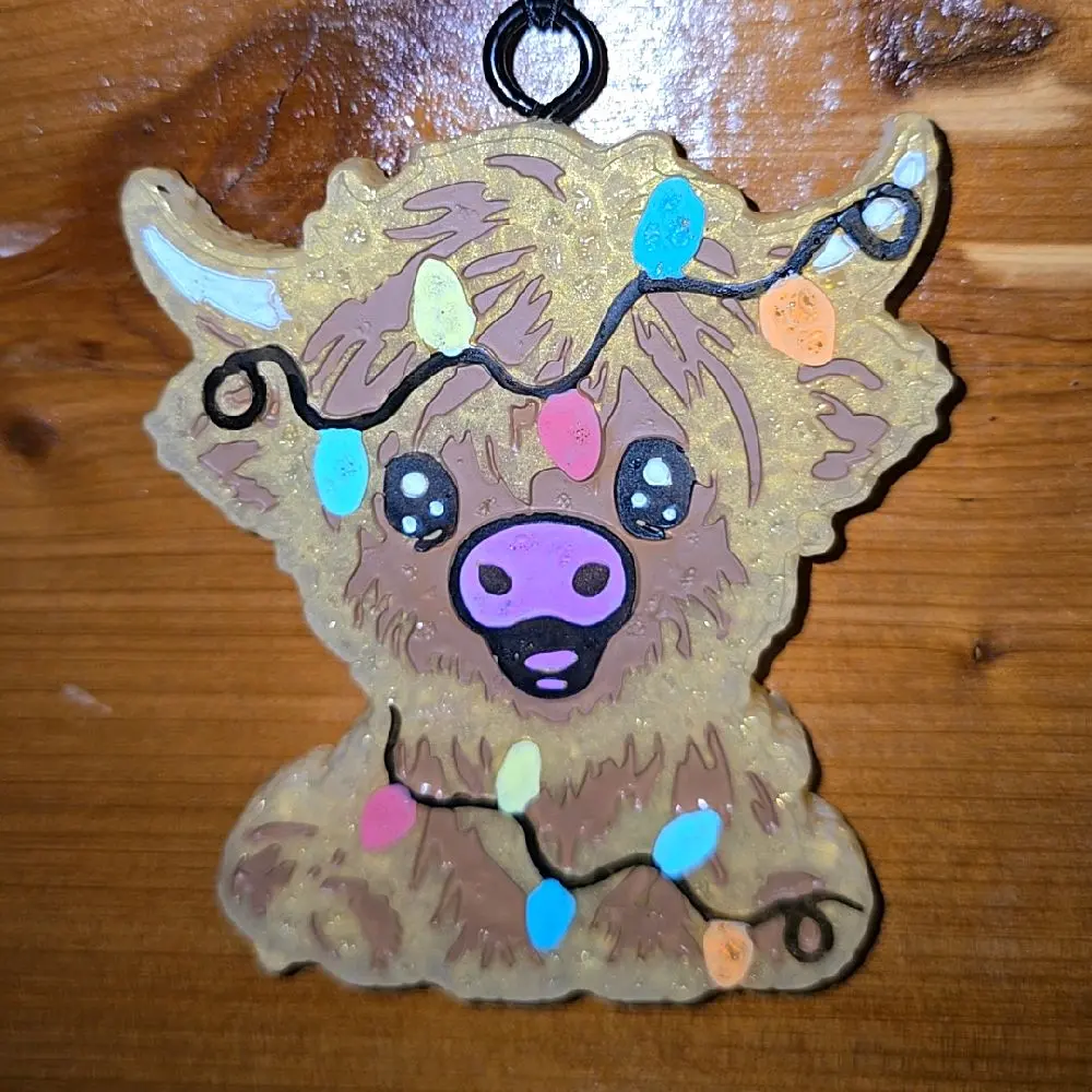 Christmas Cow Freshie - Customizable Scent and Color Air Freshener for Personalized Car Atmosphere