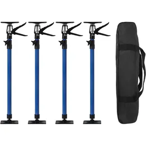 4-Pack Pole, 3rd Hand System with 154 LBS Capacity for Installing Cabinets, Telescopic Quick Rod from 45.3 to 114.2 inches