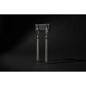 Real Spiderweb Long Chain Earrings