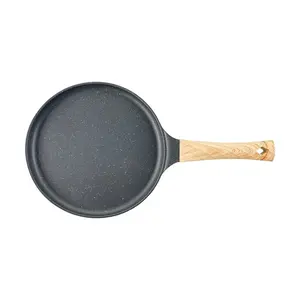 Chinese Brand Non-Stick Pancake Pan 24cm for Pizza Crepes Lasagna Black