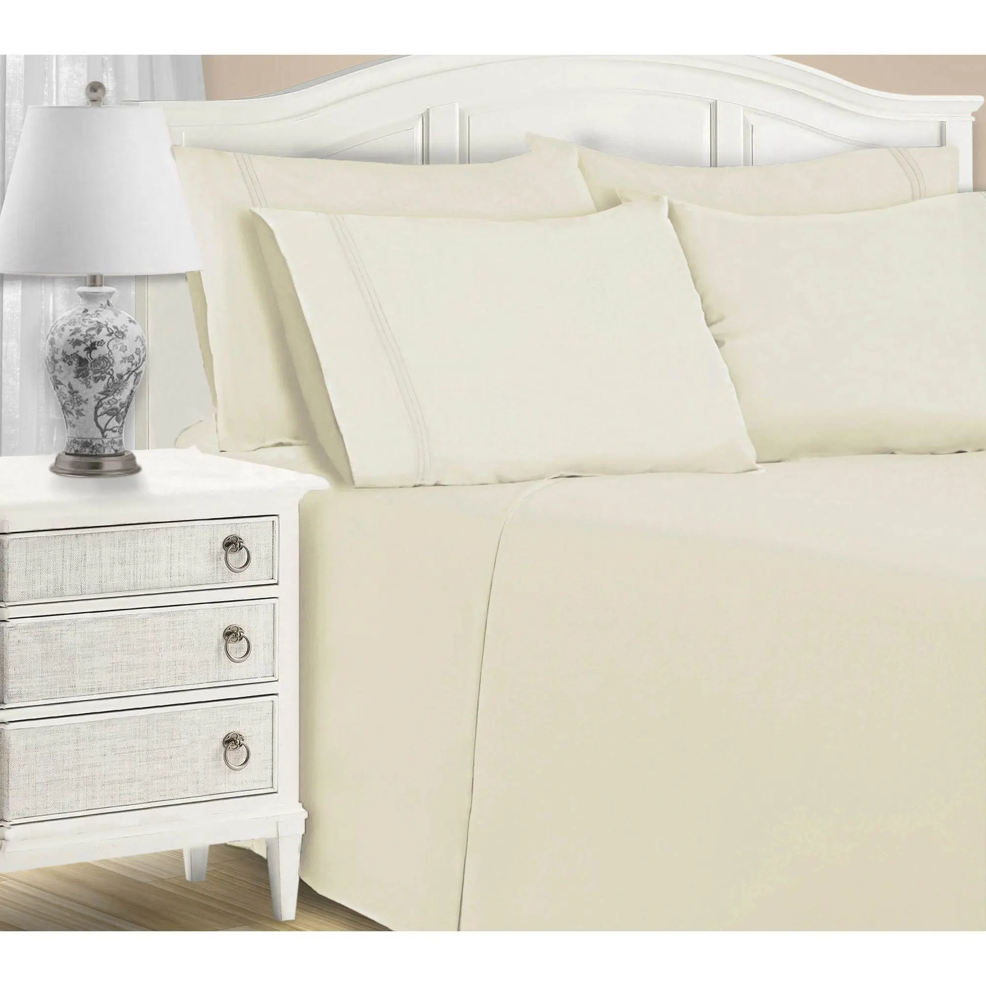 Superior 1500TC Cotton Blend 6-Piece Bed Sheetet, Cal.King