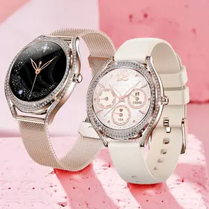 New V66 women's smart watch, 1.28 inches, HD large screen, women's menstrual cycle smart watch, make and receive calls, voice assistant, health monitoring, sleep detection, multi-sports mode, gift