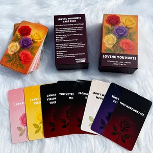 Love Message Oracle Cards Guide, Tarot Card Decks, 80 Realistic Cards About Breakups and Heartbreak, Ideal for Twin Flames, Emotional Entanglements, Toxic Relationships, Affirmations Card Decks