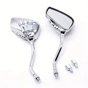 2 general-purpose skull bicycle/motorcycle rearview mirrors, suitable for most bicycles/motorcycles, fashionable riding accessories, and necessary equipment for outdoor riding.
