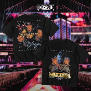 UNDISPUTED WrestleMania 41 Las Vegas Heavy Cotton T-shirt - The Showcase of the Immortals Fan Apparel - Classic Pump Cover Oversized Gift - DTG Printed