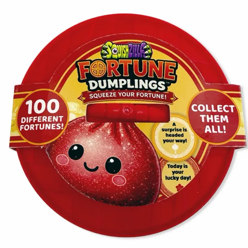 Fun Doh Mystery Fortune Cookie Squishy Dumpling x1 Mystery Color Red Case kid stress