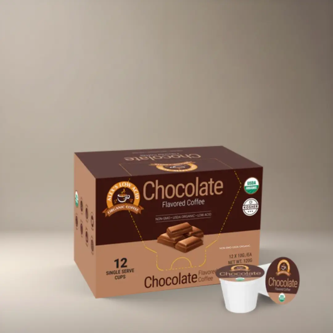 Alex's Low Acid Organic Coffee Single Serve Flavored Cups - Chocolate