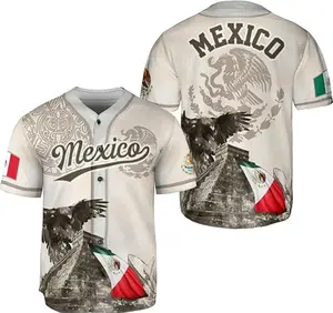 Mexico Baseball Jersey Shirts, Jersey De Mexico Flag Jersey for Men Women Youth Kid, Mexican Eagle Unisex Shirt Sports Gifts #18