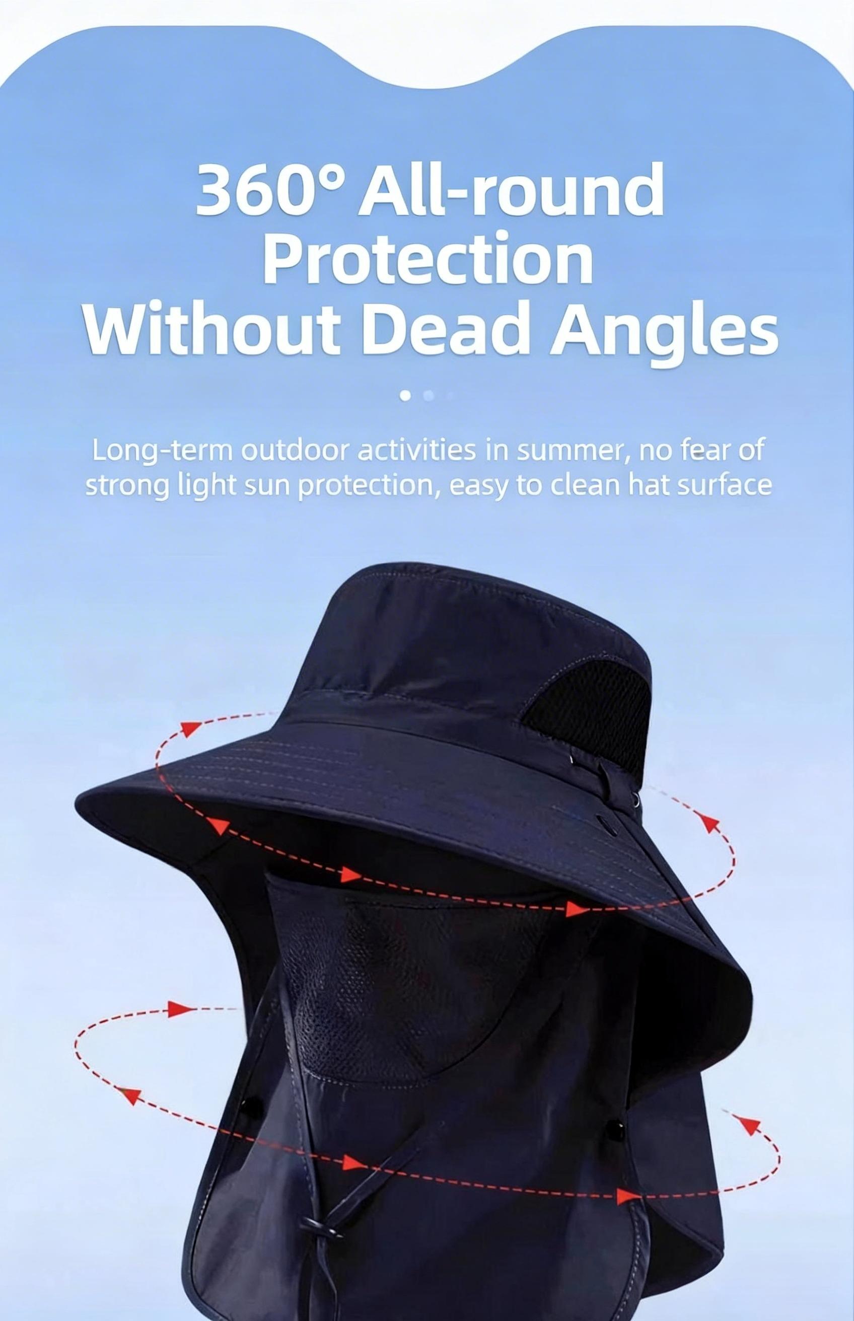 Men’s Waterproof Fishing Hat with Quick-Dry Technology – UV Protection, Wide Brim, and Detachable Face and Neck Protection for All Your Outdoor Adventures this Summer! Men’s Waterproof Fishing Hat with Quick-Dry Technology – UV Protection, Wide Brim, and Detachable Face and Neck Protection for All Your Outdoor Adventures this Summer!