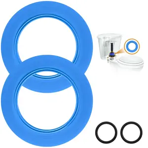 Toilet Flush Valve Seal – Silicone Toilet Valve Seals Fit for American Standard & Eljer Toilets, Compatible with Champion 4 & Eljer Titan 4, 7301111-0070A Replacement with O Rings (2/4 Pack)