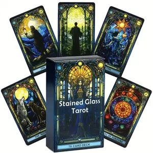 Tarot Cards Deck, 78pcs Tarot Cards Set, Entertainment Magic Game Card for Family Gatherings, Fortune Telling & Divination, Divine Guidance, Classic Future Telling Tool
