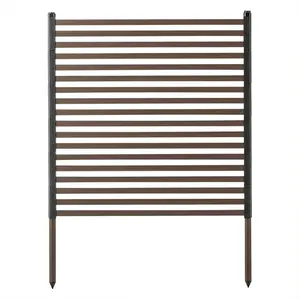 3 Ft W X 4 Ft H Metal Outdoor Privacy Screen PE-Coating Steel Pipes Privacy Fence Privacy Screen Fence Fence Panel for Outside Backyard Garden Patio