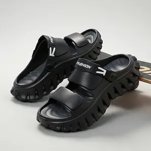 FoamFam Men's Non-Slip Work Slides for Restaurant Kitchen  Lightweight Easy Clean Platform Sandals  Breathable Shock Absorbing Thick Sole Shoes for Chefs  Durable Anti-Slip Indoor Outdoor Slides