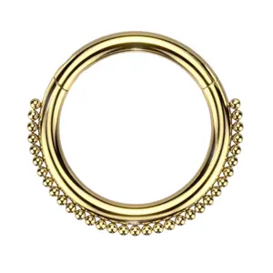 Statement gold 16 Gauge Beaded Septum Piercing