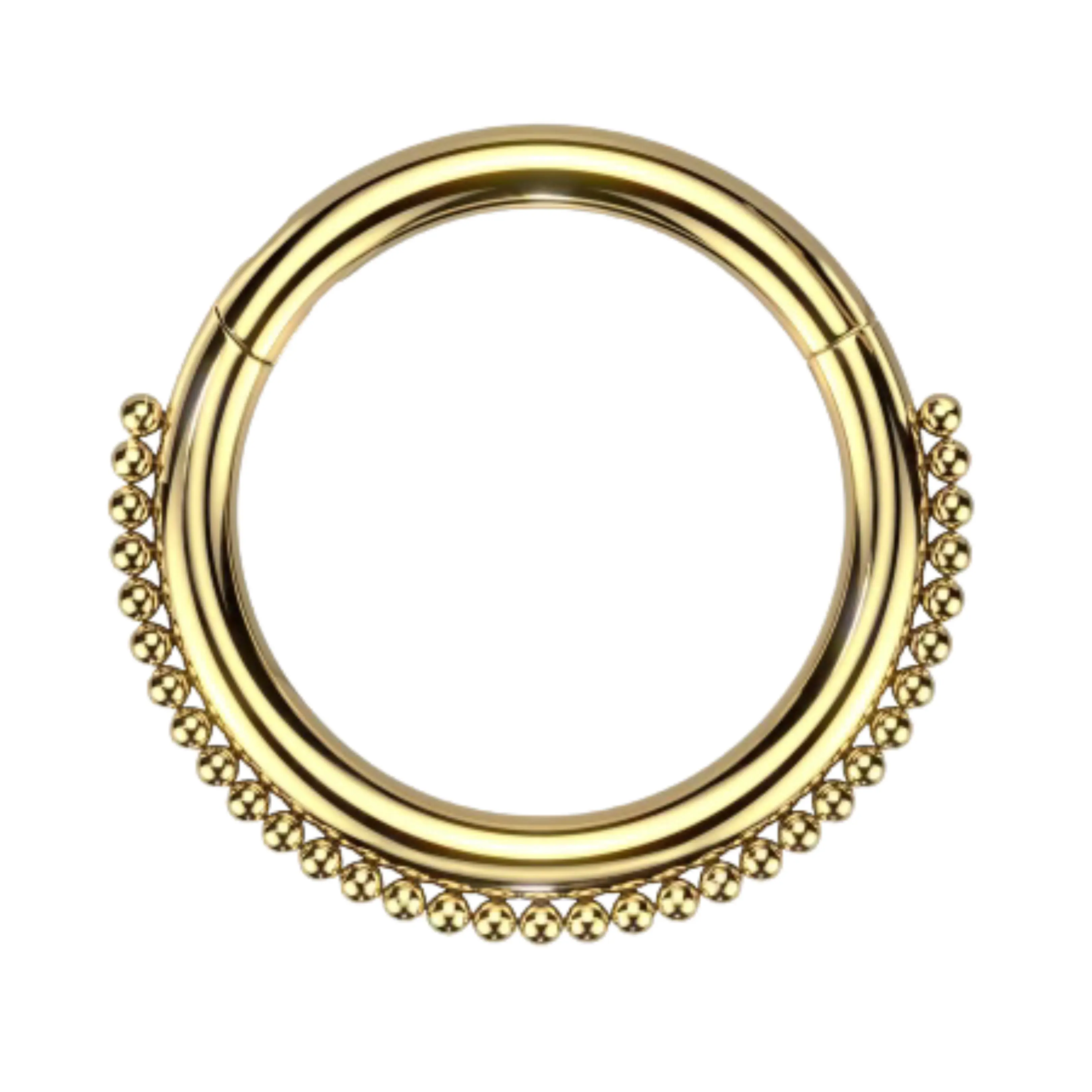 Statement gold 16 Gauge Beaded Septum Piercing