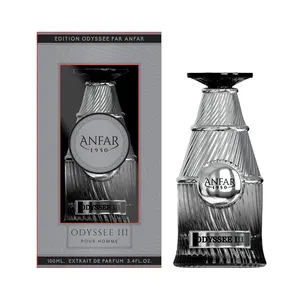 Anfar Odyssee 3 Pour Homme 1950 Extrait de Parfum 3.4 fl oz Woody Fragrance with Cardamom Pink Pepper Bergamot Mint for Men 100ml