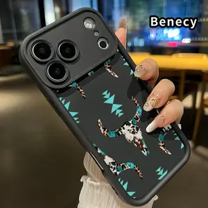 Phone Case for iPhone 17 Pro Max 16 15 14 Plus 13 12 Mini 11 XR X XS Air E Bohemian Skull Pattern Pocket-Friendly Shockproof Silicone Protective Soft Smartphone Casing