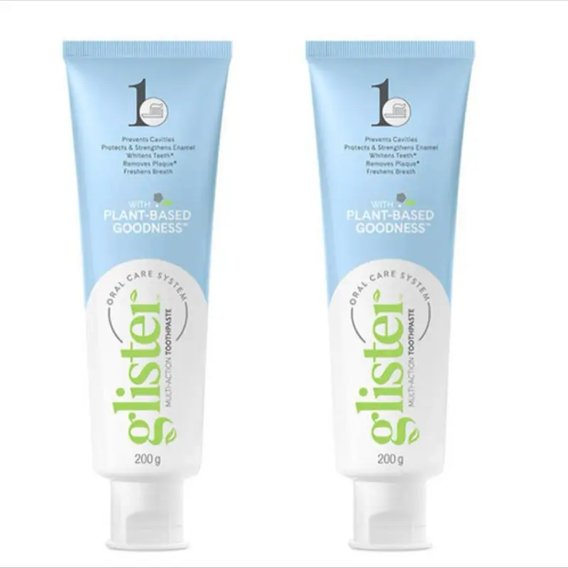 Amway Glister Multi-Action Fluoride Toothpaste 2-Pack for Healthy Gums & Oral Health with Reminact Tooth Repair Effect