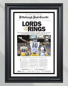 2009 Pittsburgh Steelers Superbowl XLIII No Frame Front Page Newspaper