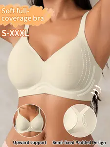 Jelly Wireless Women Comfortable Push Up Bras Wireless Seamless Full Coverage Bra Buttery Soft Everyday Tshirt Bra Perfect for Casual Use Wirefree Bra