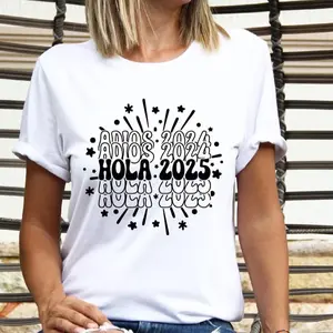 New Year Party .Hello 2025 .Spanish New Year .Family New Year ..New Year Celebration .Hola 2025 Adios 2024 Tee T Shirt