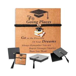 2026 Newest Graduation Bracelet Gift, Jewelry Gift for graduate, Birthday Gift From FAMILY AND FRIENDS, Best Graduation Gift, Gift  Cap Gift Box+ Inspirational Card+ Bracelet.", for Middle School/High School/College
