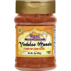 Rani Vindaloo Curry Masala 3oz (85g) PET Jar ~ Salt Free | Vegan | Gluten Friendly| NON-GMO | Kosher | No colors