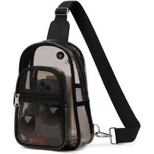 Clear Crossbody Purse - Stadium Approved Waterproof Purse for Concerts, Sporting Events & Outdoor Use, Lightweight & Functional Design Travel