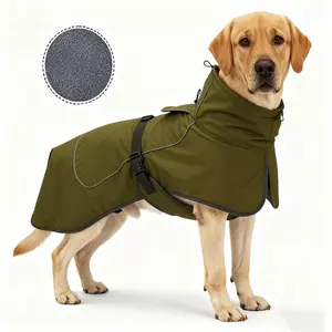 Dog Winter Jacket & Raincoat - Waterproof Windproof Reflective Coat with Warm Insulation, All-Weather Hiking Travel Gear for Indoor/Outdoor Use，With Velvet Inner Winter Dog Rain Coat with Reflective Strip fashion clothing