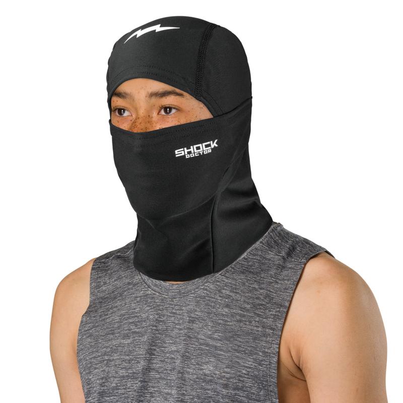 Shock Doctor Showtime Solid Black Shystie Ski Mask - Lightweight Breathable 4-Way Stretch Fabric for Summer Performance