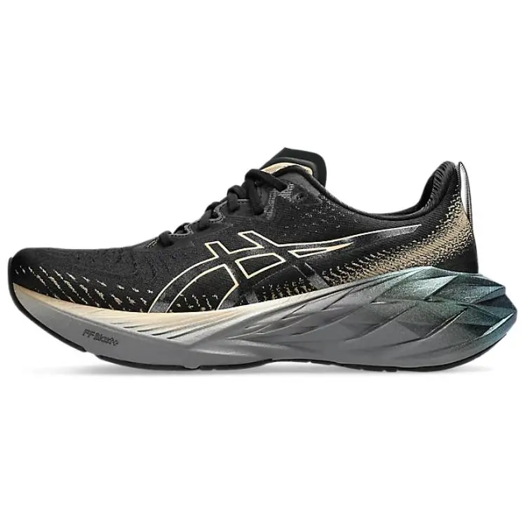 ASICS Novablast 4 Platinum Black Champagne Versatile Comfort Low Top Running Shoes Men's 1011B924-001
