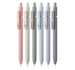 Mr. Pen- Retractable Gradient Gel Pens, 6 Pack, Gradient Barrels, Black Gel Pens, Fast Dry, Fine Point 0.5mm