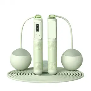 Steel Wire Weighted Jump Rope – Electronic Counting, Cordless Design for Home Fitness