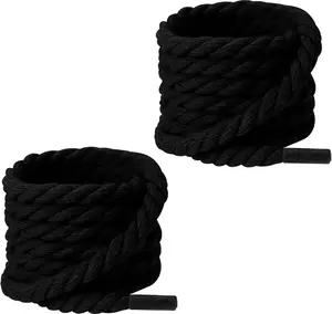 Thick Rope Round Shoelaces Chunky Twisted Shoe Laces Solid Color Nylon Shoe Laces for Men Women Sneakers