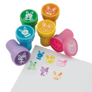 1 1/4" Easter Bunny Self-Inking Plastic Stampers - 24 Pc.