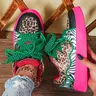 Women's Fashion Zebra and Leopard Print Sneakers, Casual Comfortable Low-Top Skate Shoes, Versatile Lifestyle Colorblock Sneakers, Perfect for Party, Outdoor Activities & Christmas Gift, Lowtop Casual Sneakers
