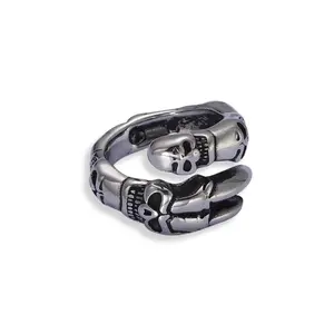 Wrap Around Stainless Steel Skull Ring