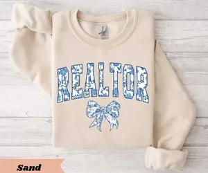 Realtor T-Shirt / Sweatshirt & Hoodie ,  Realtor  Dealer Shirt Toile De Jouy Broker Cotton Fabric Fit Bottom Clothes