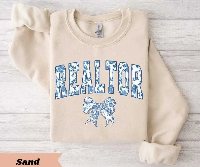 Realtor T-Shirt / Sweatshirt & Hoodie ,  Realtor  Dealer Shirt Toile De Jouy Broker Cotton Fabric Fit Bottom Clothes