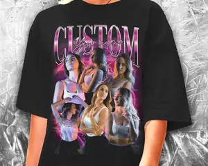 Personalized 90s Bootleg T-Shirt Custom Photo Collage Design, Girlfriend t shirt Personalised, Vintage tshirt, 90s Bootleg shirt, Rap Shirt