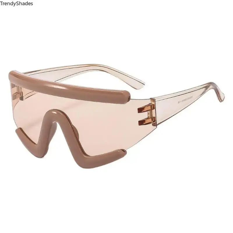 Personalized Large Frame Black Cycling Sunglasses, Windproof Sports Eyewear for Men & Women, Anti-glare UVA/UVB Protection for Outdoor Running & Adventure