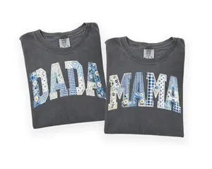 Comfort Colors Printed Mama Dada Shirt, Matching Mom And Dad Est 2026 Shirts, Personalized Pregnancy Reveal Gift, Custom New Parents Outfit, Baby Announcement Gift
