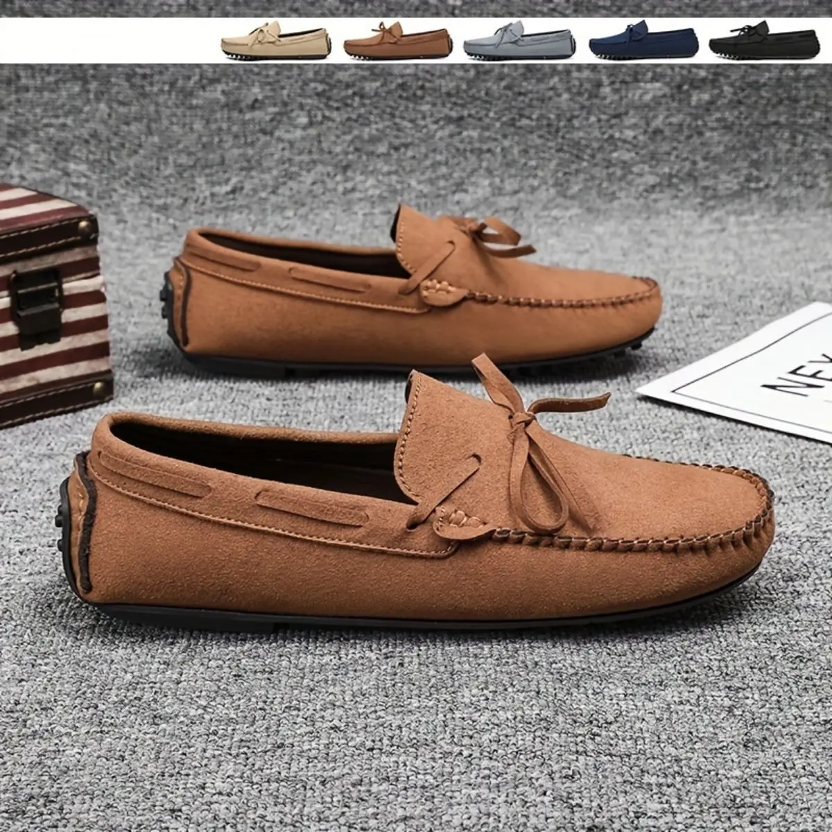 Men's Moccasins , Men's House Shoes, Men's Indoor Outdoor Slip-on Shoes