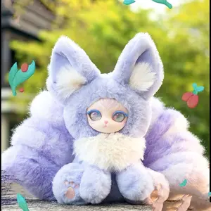 CAIT- Auspicious Nine tails Plush Blind Box，Bunny Plush Dolls，Soft Furry Collectibles，Backpack or clothing decoration，Stuffed Animal